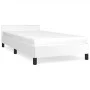 Estructura de cama con cabecero cuero sintético blanco 80x200cm de vidaXL, Camas y somieres - Ref: Foro24-347466, Precio: 86,...