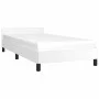 Estructura de cama con cabecero cuero sintético blanco 80x200cm de vidaXL, Camas y somieres - Ref: Foro24-347466, Precio: 86,...