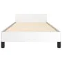Estructura de cama con cabecero cuero sintético blanco 80x200cm de vidaXL, Camas y somieres - Ref: Foro24-347466, Precio: 86,...