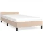Cappuccino synthetic leather headboard bed frame 90x200 cm by vidaXL, Beds and slatted bases - Ref: Foro24-347482, Price: 94,...