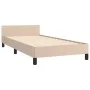 Cappuccino synthetic leather headboard bed frame 90x200 cm by vidaXL, Beds and slatted bases - Ref: Foro24-347482, Price: 94,...