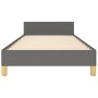 Estructura de cama con cabecero de tela gris oscuro 80x200 cm de vidaXL, Camas y somieres - Ref: Foro24-347368, Precio: 101,3...