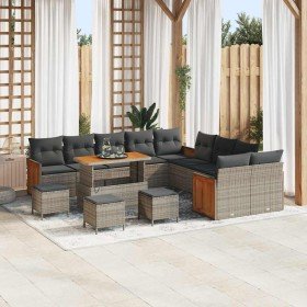 Conjunto de sofás de jardín 18 pcs Gris ratán sintético en Sofás de exterior | Comprar online en Foru.es
