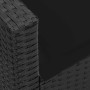 Set de sofás de jardín en forma de L con cojines 4 pzas negro en Conjuntos de jardín | Comprar online en Foru.es