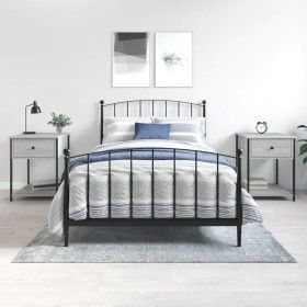 Mesita de noche 2 uds madera ingeniería gris Sonoma 44x45x58 cm de vidaXL, Mesitas de noche - Ref: Foro24-825850, Precio: 75,...