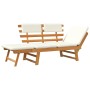 Banco de jardín con cojines 2 en 1 madera maciza acacia 190 cm de vidaXL, Bancos de jardín - Ref: Foro24-316832, Precio: 190,...
