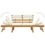 Banco de jardín con cojines 2 en 1 madera maciza acacia 190 cm de vidaXL, Bancos de jardín - Ref: Foro24-316832, Precio: 188,...