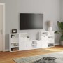 Muebles de TV 5 uds. con almacenaje "ODDA" blanco madera pino en Muebles TV | Comprar online en Foru.es