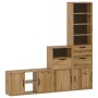 Muebles de TV 4 uds. con almacenaje "ODDA" madera maciza pino en Muebles TV | Comprar online en Foru.es