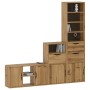 Muebles de TV 4 uds. con almacenaje "ODDA" madera maciza pino en Muebles TV | Comprar online en Foru.es