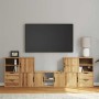 Muebles de TV 5 uds. con almacenaje "ODDA" madera maciza pino en Muebles TV | Comprar online en Foru.es