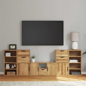 Muebles de TV 5 uds. con almacenaje "ODDA" madera maciza pino en Muebles TV | Comprar online en Foru.es