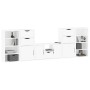 Muebles de TV 5 uds. con almacenaje "ODDA" blanco madera pino en Muebles TV | Comprar online en Foru.es