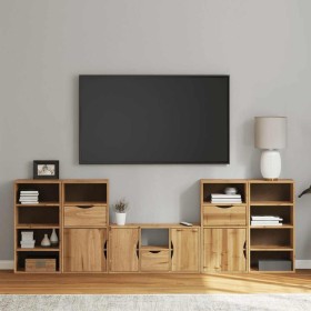Muebles de TV 5 uds. con almacenaje "ODDA" madera maciza pino en Muebles TV | Comprar online en Foru.es
