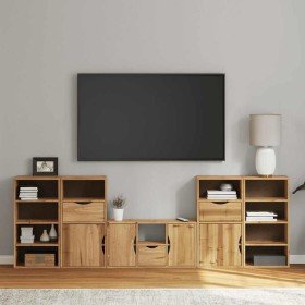 Muebles de TV 5 uds. con almacenaje "ODDA" madera maciza pino en Muebles TV | Comprar online en Foru.es