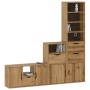 Muebles de TV 4 uds. con almacenaje "ODDA" madera maciza pino en Muebles TV | Comprar online en Foru.es