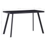 Mesa de comedor de vidrio templado negro 120x60x75 cm de vidaXL, Mesas de cocina y de comedor - Ref: Foro24-281872, Precio: 1...