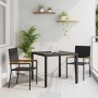 Conjunto de Comedor de Jardín 3 pcs Negro ratán sintético en Sillas de jardín | Comprar online en Foru.es