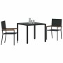 Conjunto de Comedor de Jardín 3 pcs Negro ratán sintético en Sillas de jardín | Comprar online en Foru.es