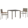 Conjunto de Comedor de Jardín 3 pcs Gris ratán sintético en Sillas de jardín | Comprar online en Foru.es