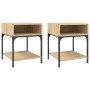 Mesitas noche 2 uds madera ingeniería roble Sonoma 40x41x50 cm de vidaXL, Mesitas de noche - Ref: Foro24-825876, Precio: 53,5...