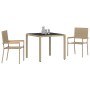 Conjunto de Comedor de Jardín 3 pcs Beige ratán sintético en Sillas de jardín | Comprar online en Foru.es