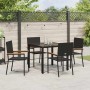 Conjunto de Comedor de Jardín 5 pcs Negro ratán sintético en Sillas de jardín | Comprar online en Foru.es