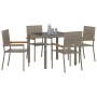 Conjunto de Comedor de Jardín 5 pcs Gris ratán sintético en Sillas de jardín | Comprar online en Foru.es