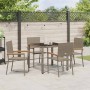 Conjunto de Comedor de Jardín 5 pcs Gris ratán sintético en Sillas de jardín | Comprar online en Foru.es