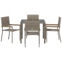 Conjunto de Comedor de Jardín 5 pcs Gris ratán sintético en Sillas de jardín | Comprar online en Foru.es