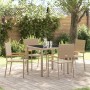 Conjunto de Comedor de Jardín 5 pcs Beige ratán sintético en Sillas de jardín | Comprar online en Foru.es