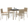 Conjunto de Comedor de Jardín 5 pcs Beige ratán sintético en Sillas de jardín | Comprar online en Foru.es