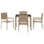 Conjunto de Comedor de Jardín 5 pcs Beige ratán sintético en Sillas de jardín | Comprar online en Foru.es