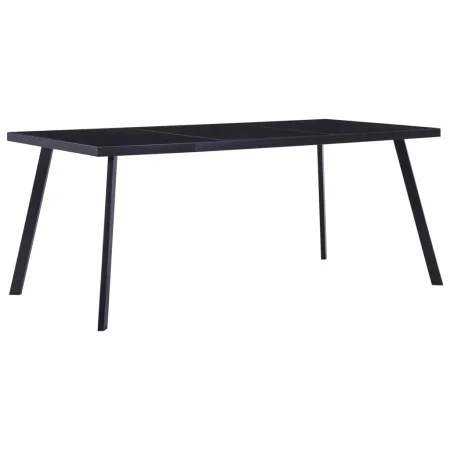 Black tempered glass dining table 160x80x75 cm by vidaXL, Kitchen and dining tables - Ref: Foro24-281874, Price: 139,61 €, Di...