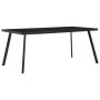 Black tempered glass dining table 160x80x75 cm by vidaXL, Kitchen and dining tables - Ref: Foro24-281874, Price: 139,61 €, Di...