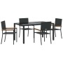 Conjunto de Comedor de Jardín 5 pcs Negro ratán sintético en Sillas de jardín | Comprar online en Foru.es