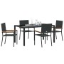 Conjunto de Comedor de Jardín 5 pcs Negro ratán sintético en Sillas de jardín | Comprar online en Foru.es
