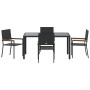Conjunto de Comedor de Jardín 5 pcs Negro ratán sintético en Sillas de jardín | Comprar online en Foru.es