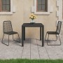 Set de comedor de jardín de 3 piezas PVC ratán negro en Conjuntos de jardín | Comprar online en Foru.es