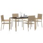 Conjunto de Comedor de Jardín 5 pcs Beige ratán sintético en Sillas de jardín | Comprar online en Foru.es