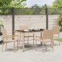 Conjunto de Comedor de Jardín 5 pcs Beige ratán sintético en Sillas de jardín | Comprar online en Foru.es