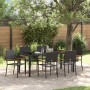 Conjunto de Comedor de Jardín 7 pcs Negro ratán sintético en Sillas de jardín | Comprar online en Foru.es