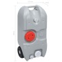 Depósito de agua con ruedas para camping gris 40 L de vidaXL, Camping y senderismo - Ref: Foro24-30134, Precio: 109,67 €, Des...