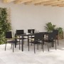Conjunto de Comedor de Jardín 7 pcs Negro ratán sintético en Sillas de jardín | Comprar online en Foru.es