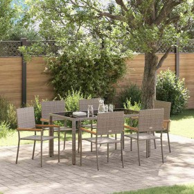 Conjunto de Comedor de Jardín 7 pcs Gris ratán sintético en Sillas de jardín | Comprar online en Foru.es