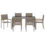 Conjunto de Comedor de Jardín 7 pcs Gris ratán sintético en Sillas de jardín | Comprar online en Foru.es