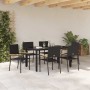 Conjunto de Comedor de Jardín 7 pcs Negro ratán sintético en Sillas de jardín | Comprar online en Foru.es