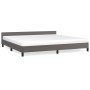 Estructura de cama con cabecero cuero sintético gris 200x200 cm de vidaXL, Camas y somieres - Ref: Foro24-347523, Precio: 135...