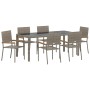 Conjunto de Comedor de Jardín 7 pcs Gris ratán sintético en Sillas de jardín | Comprar online en Foru.es