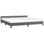 Estructura de cama con cabecero cuero sintético gris 200x200 cm de vidaXL, Camas y somieres - Ref: Foro24-347523, Precio: 133...